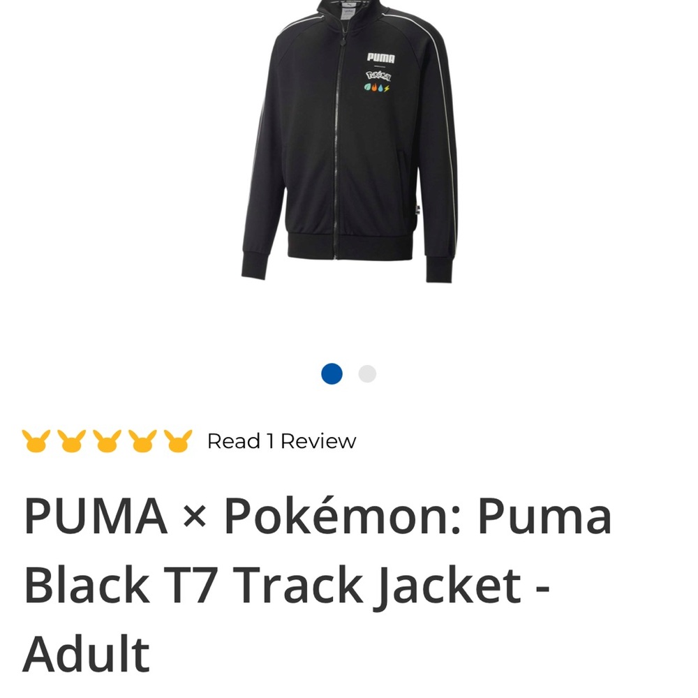 PUMA Black Pokémon Track Jacket